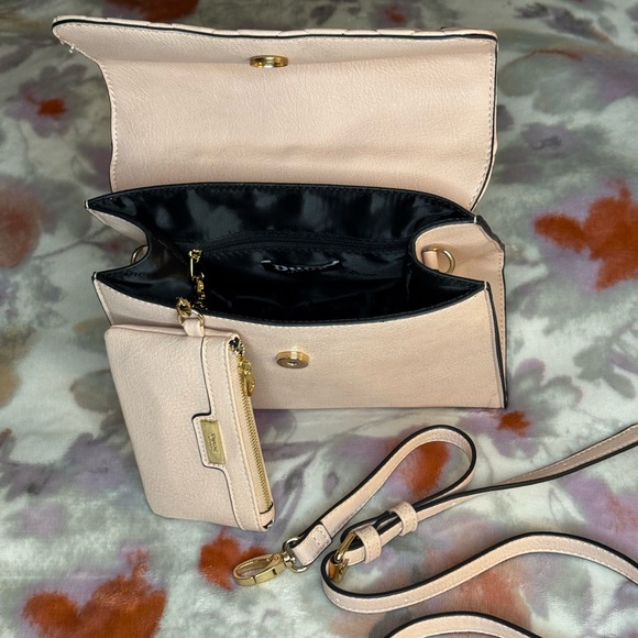 Dune London Blush Pink Medium Satchel Purse with Removable Coin Purse NWOT - Picture 3 of 11